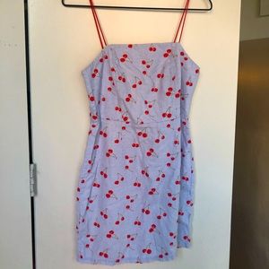 Urban Outfitters Mini Cherry Print Dress